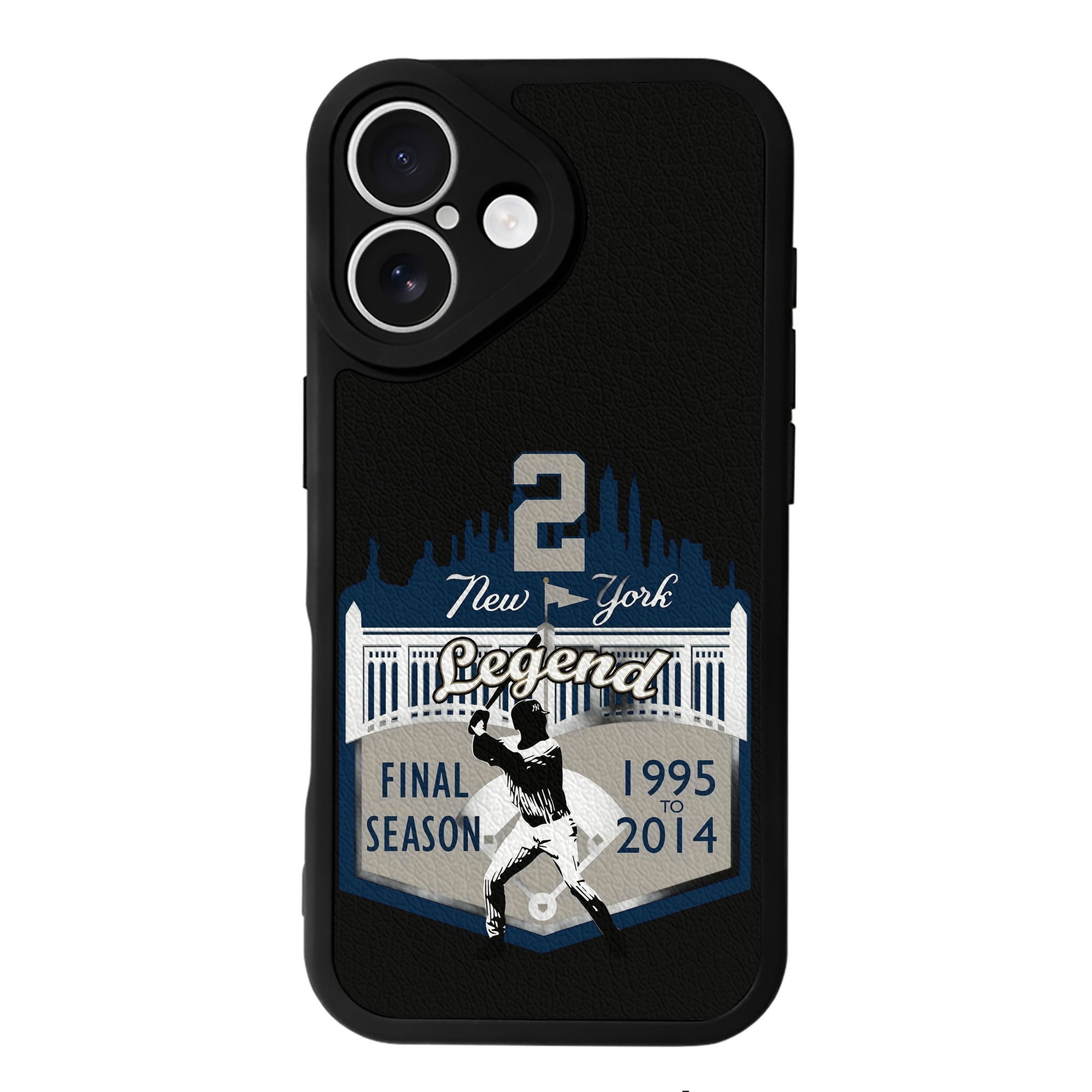 Derek Jeter 14 IPhone 16 Silicone Leather Case – UV Print, Lambskin Texture – Perfect Fit, Wireless Charging Compatible, Scratch Resistant, Precise Cutouts – Stylish Protection For IPhone 16